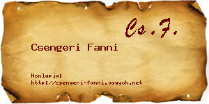 Csengeri Fanni névjegykártya